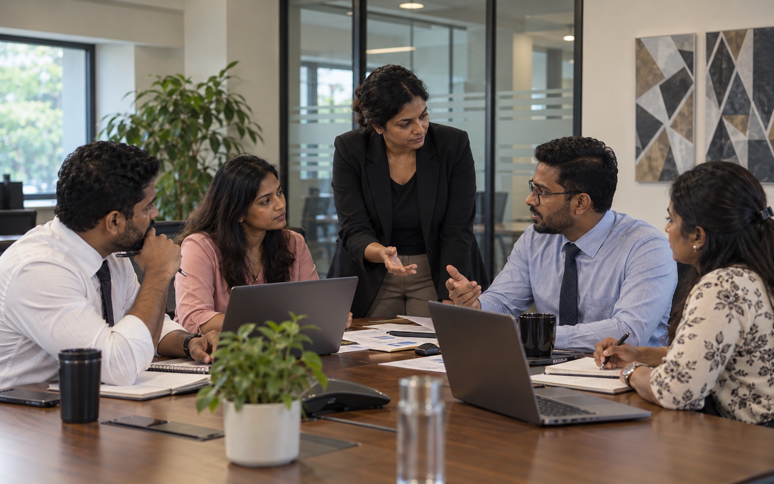 Team making talent and workforce decisions